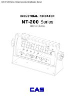 NT-200 Series Indicator service and calibration